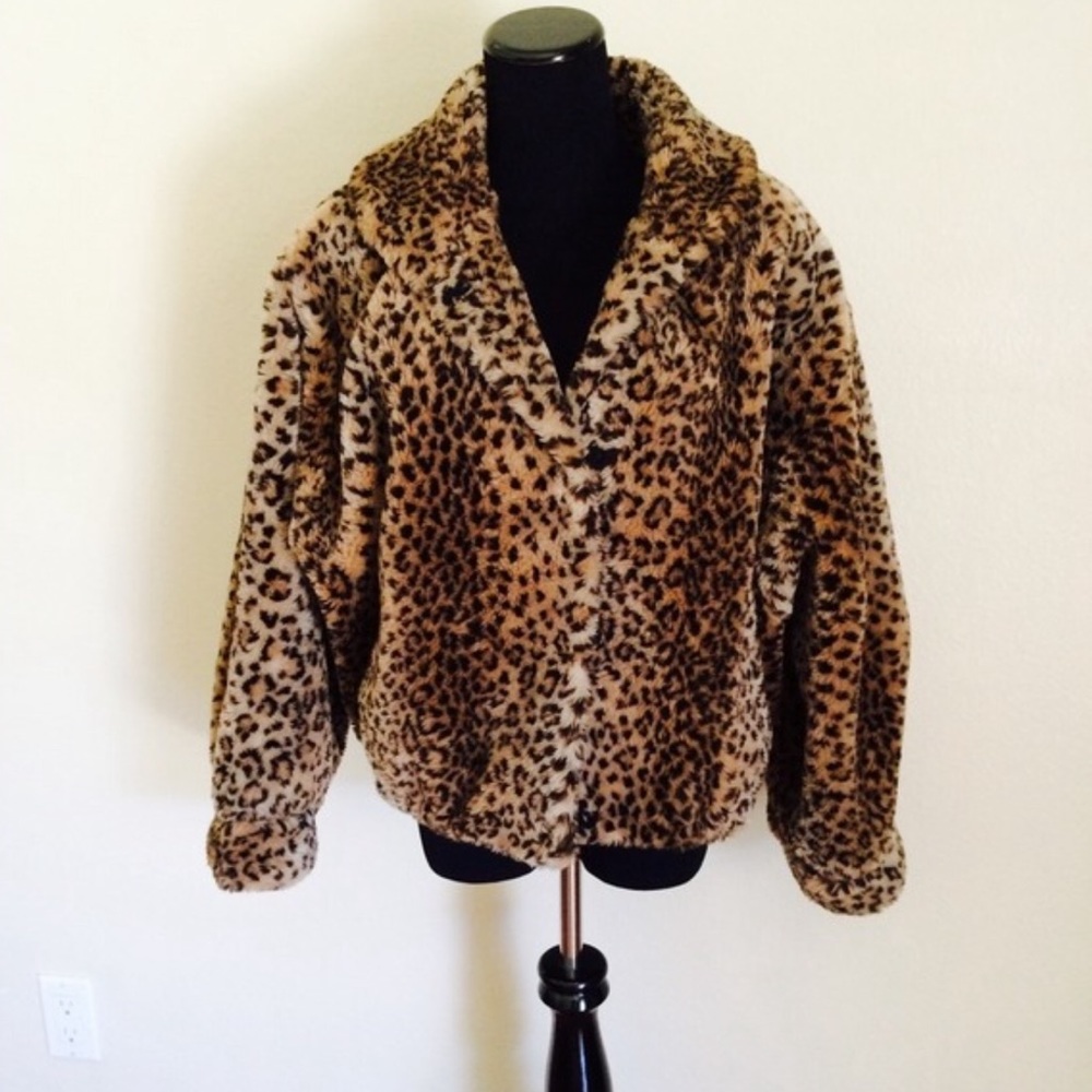 Cheetah print vintage coat
